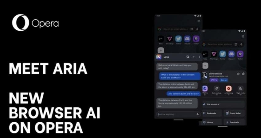 Web tarayıcı pazarının önemli isimlerinden biri olan Opera, dahili yapay