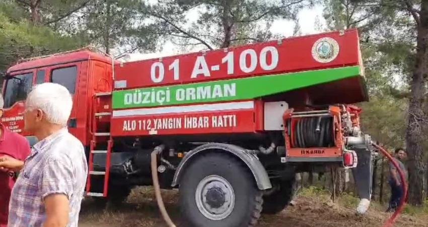 Osmaniye'nin Düziçi ilçesinde çıkan orman yangınında 10 dekar ormanlık alan