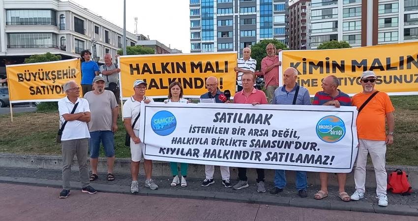 Samsun Çevre Platformu (SAMÇEP), Samsun Büyükşehir Belediyesi’nin Kurupelit Marina'nın önünde