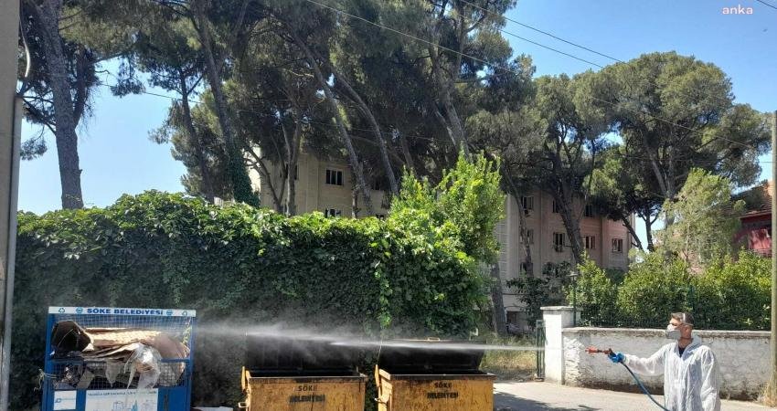 Söke Belediyesi Sağlık İşleri Müdürlüğü ekipleri, ilçede larva ve karasinekle