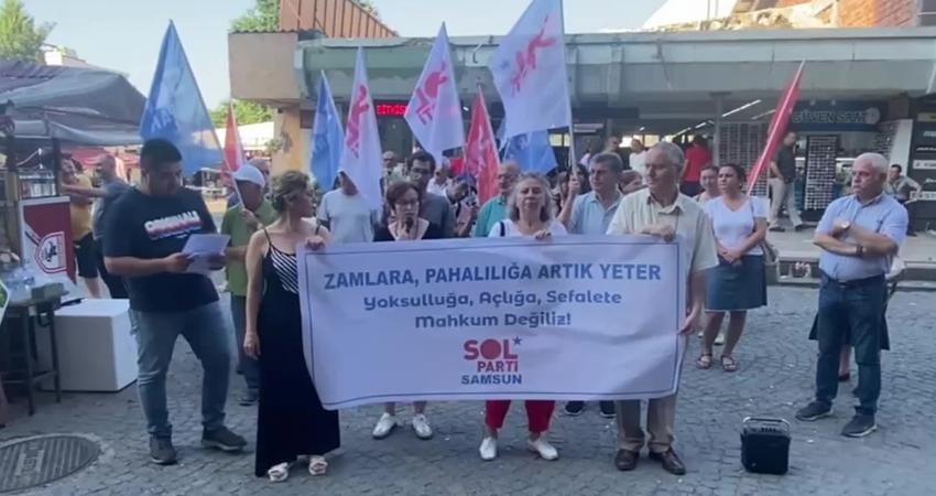 SOL Parti Samsun İl Örgütü, Gazi Caddesi’nde zamları ve hayat