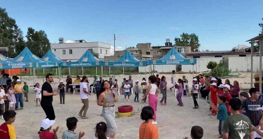 Tarsus Belediyesi tarafından kırsal mahallelerdeki çocukların keyifli vakit geçirmesine olanak