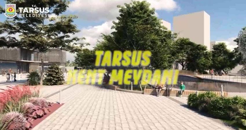 Tarsus Belediyesi, Kent Meydanı Projesi'ni tamamlamak üzere çalışmalarına devam ediyor.