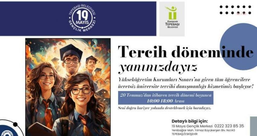 Tepebaşı Belediyesi Gençlik Merkezleri tarafından Yükseköğretim Kurumları Sınavı (YKS) sonrasında
