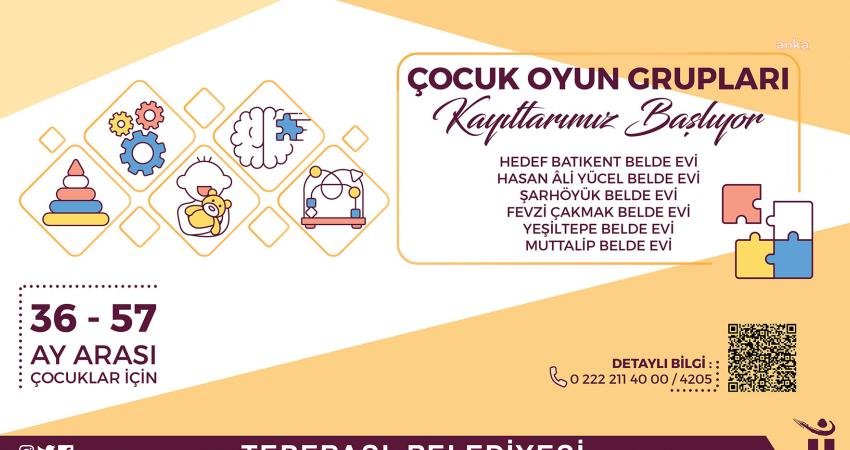 Tepebaşı Belediyesi Belde Evleri’nde düzenlenecek Çocuk Oyun Grupları için kayıtlar