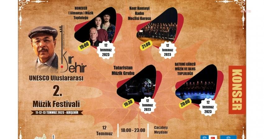 UNESCO Uluslararası 2. Müzik Festivali’nde Hanover ve Batumi Gürcü Toplulukları Sahne Alacak Kırşehir'de bugün Neşet Ertaş Kültür Sanat Merkezi’nden Cacabey Meydanı’na kadar