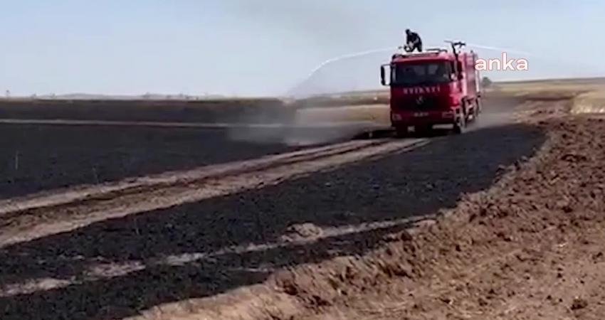 Yozgat’ın Sorgun ilçesinde aşırı sıcaklara bağlı olarak çıkan yangında 200