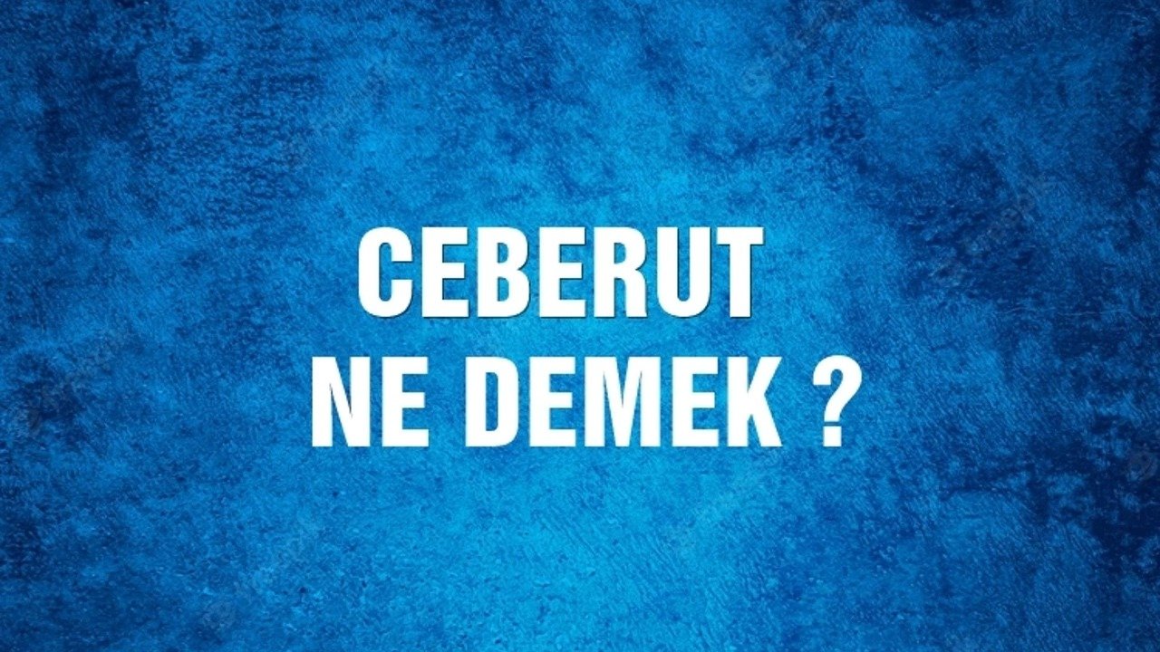 Birkaç gün önce bir dostum telefonunu kapattıktan sonra, “Ceberutlar! Sizden