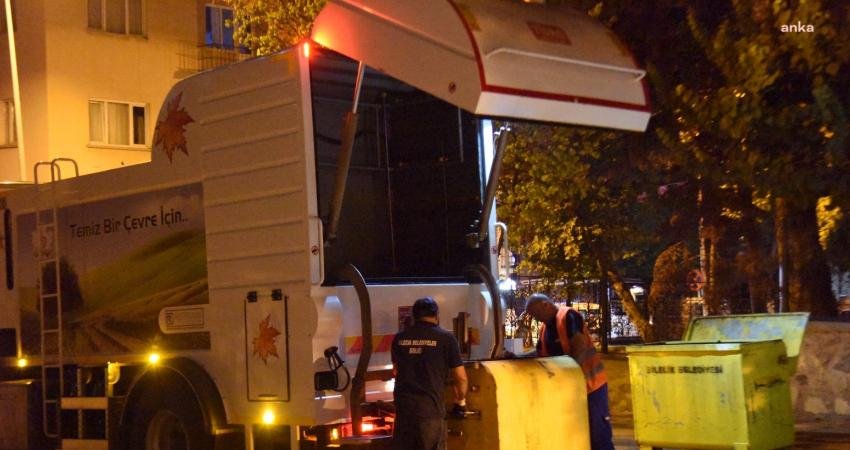 Bilecik Belediyesi Temizlik İşleri Müdürlüğü ekipleri tarafından gece boyunca süren
