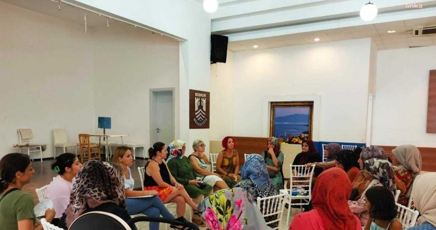 Bodrum Belediyesi Akçaalan Çok Amaçlı Salonu’nda kadınların katılımıyla ‘’Şiddet Farkındalığı