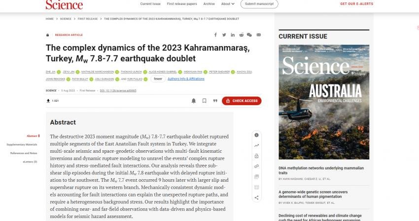Boğaziçi Üniversitesi Kandilli Rasathanesi ve Deprem Araştırma Enstitüsü (KRDAE) Anabilim