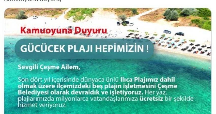 İzmir Çeşme Belediyesi, Gücücek Koyu Doğal Yaşamı Koruma Derneği’nin (GÜDODER)