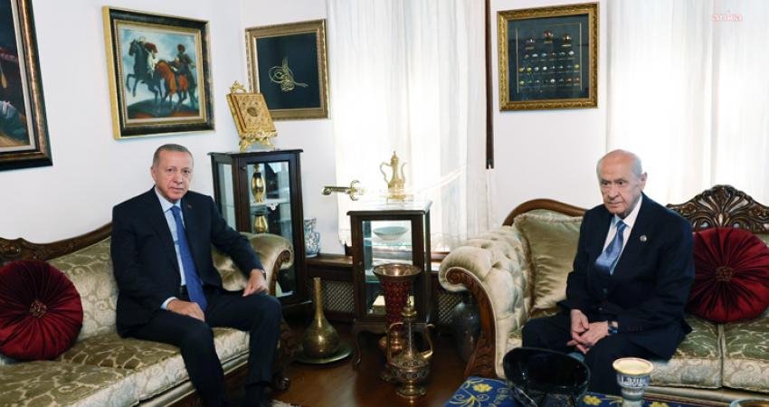 Cumhurbaşkanı Recep Tayyip Erdoğan, bugün MHP Genel Başkanı Devlet Bahçeli