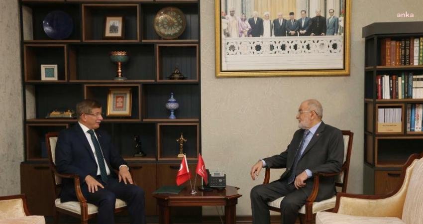 Gelecek Partisi Genel Başkanı Ahmet Davutoğlu, Saadet Partisi Genel Başkanı