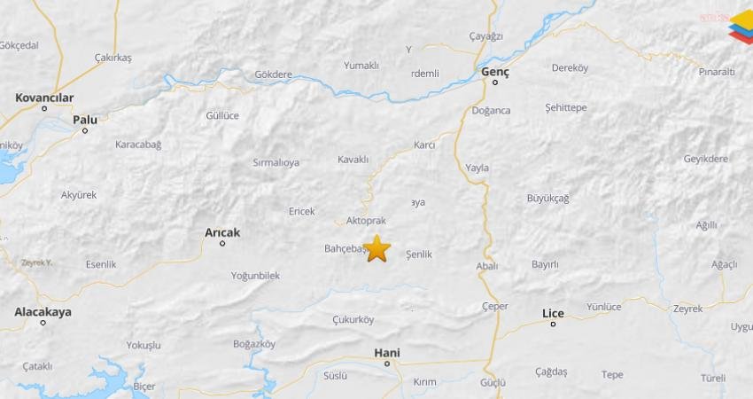 Diyarbakır Hani’de 4.2 Büyüklüğünde Deprem Diyarbakır’ın Hani ilçesinde, bugün saat 15.25’te, 16.81 kilometre derinlikte, 4.2