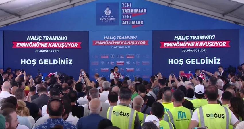 İstanbul Büyükşehir Belediyesi (İBB), Eminönü-Alibeyköy tramvay hattını, Cibali-Eminönü İstasyonları arasındaki