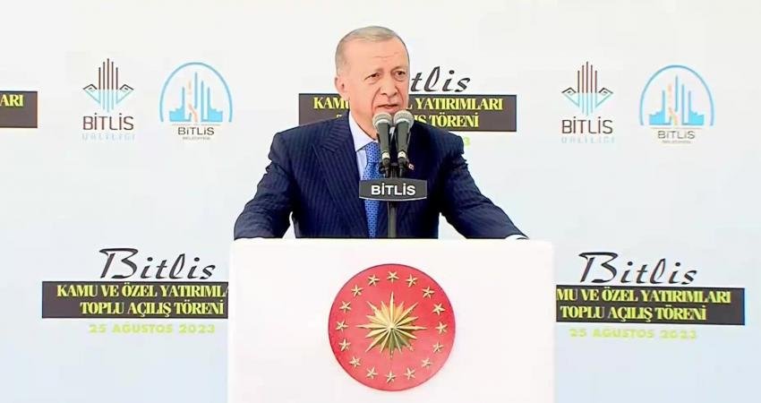 Cumhurbaşkanı Recep Tayyip Erdoğan, Bitlis’teki toplu açılış töreninde; “Bitlis’in de
