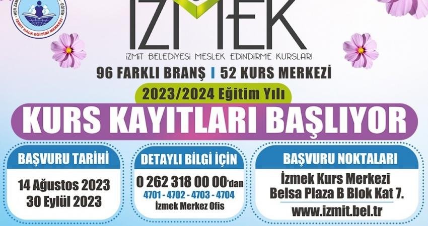 İzmit Belediyesi ve İzmit Halk Eğitim Merkezi Müdürlüğü ortaklığında faaliyetlerine
