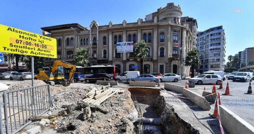 İzmir Büyükşehir Belediyesi’nin tarihi Kemeraltı’ndaki yüzlerce yıllık altyapıyı yenilemek ve