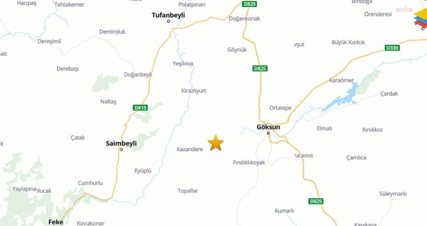 Kahramanmaraş Göksun’da 4.1 Büyüklüğünde Deprem Oldu Kahramanmaraş’ın Göksun ilçesinde, bugün saat 16.54’te 5.17 kilometre derinlikte 4.1