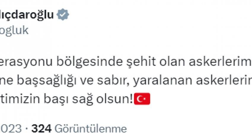 CHP Genel Başkanı Kemal Kılıçdaroğlu, “Pençe-Kilit Operasyonu bölgesinde şehit olan