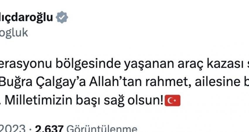 CHP Genel Başkanı Kemal Kılıçdaroğlu, “Pençe-Kilit Operasyonu bölgesinde yaşanan araç