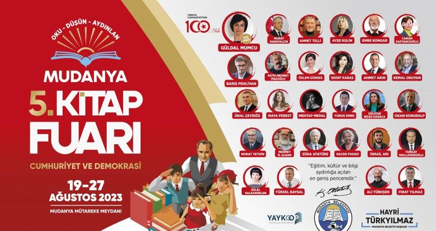 ‘Mudanya 5. Kitap Fuarı’, Cumhuriyet’in önsözünün yazıldığı Mudanya'da 100. yıla