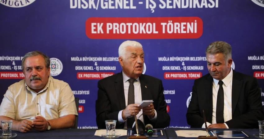 Muğla Büyükşehir Belediyesi’nin 3058 personelini ilgilendiren ek protokol Başkan Osman