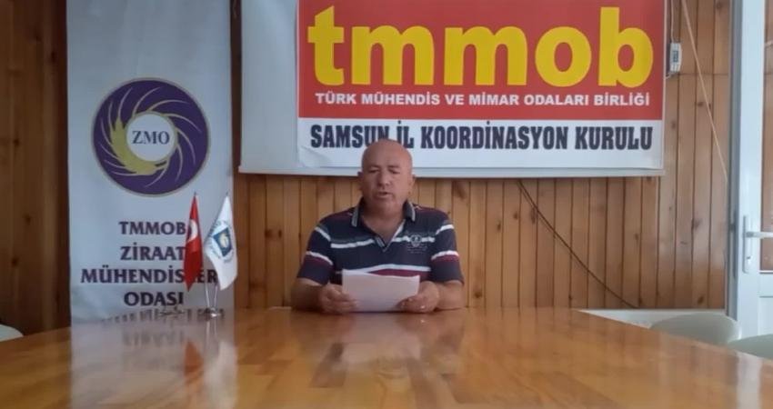 TMMOB Samsun İl Koordinasyon Kurulu Sekreteri Veli Kebapçı, "Mühendis, mimar