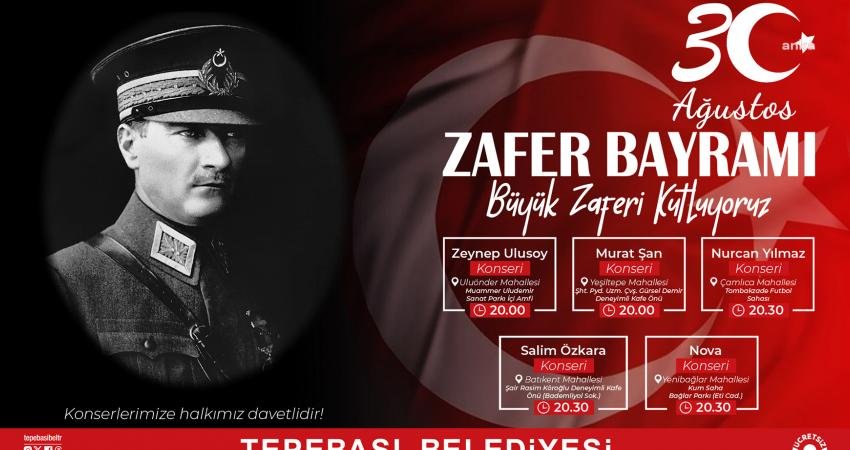Tepebaşı Belediyesi 30 Ağustos Zafer Bayramını 5 farklı mahallede 5