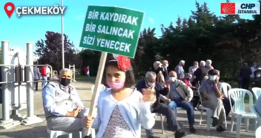 İstanbul’un Çekmeköy ilçesindeki bir park ve deprem toplanma alanının akaryakıt