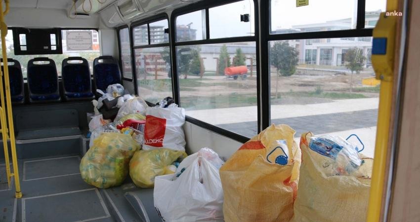 Atakum Belediyesi ekipleri, 9 ayda katık otobüsüyle topladığı atıklarla; 267