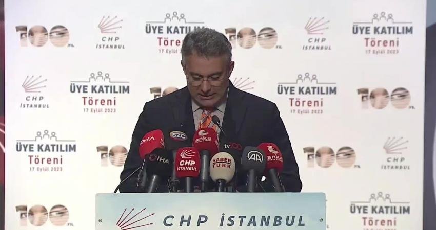 CHP İstanbul İl Başkanı Canan Kaftancıoğlu, İstanbul’da üye katılım töreninde;