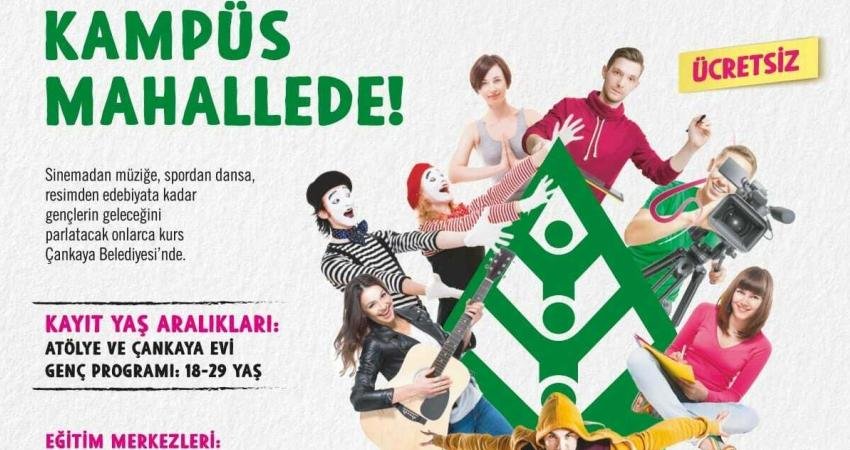 Çankaya Belediyesi'nin gençlere yönelik eğitim hizmeti 'Kampüs Mahallede' kursları yeni
