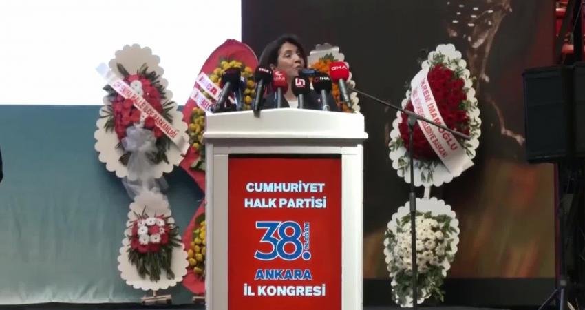CHP Genel Başkan Yardımcısı Aylin Yaman, CHP Ankara İl Kongresi'nde;