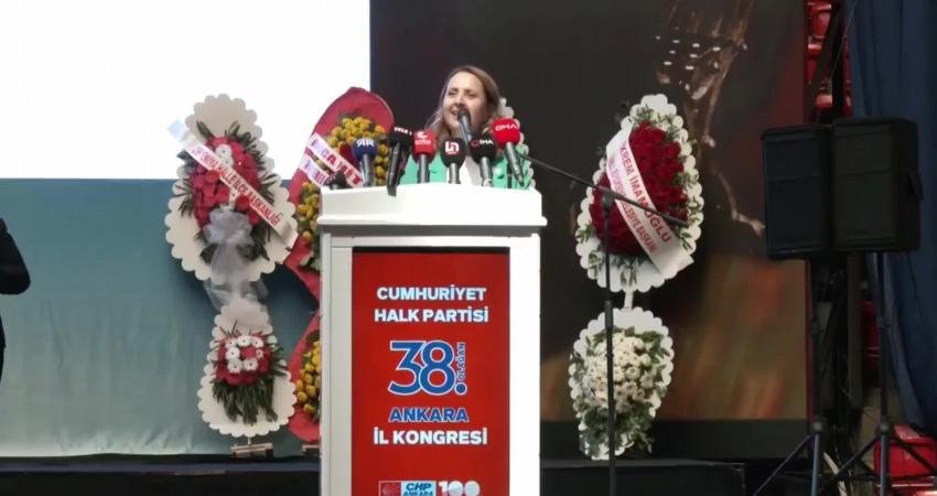 CHP Genel Başkan Yardımcısı Semra Dinçer, CHP Ankara İl Kongresi'nde;
