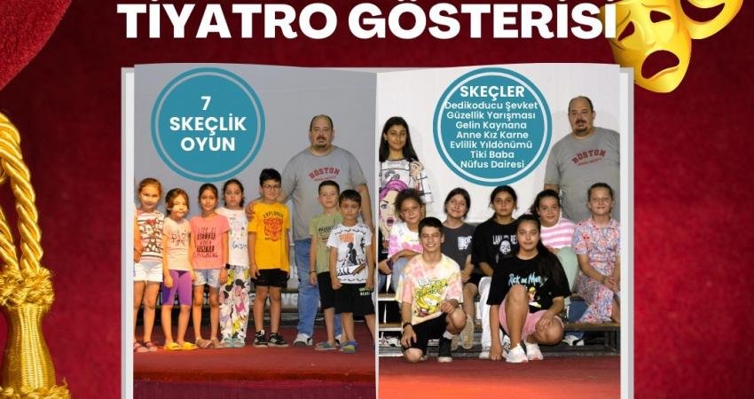 Çine Belediyesi’nin düzenlediği yaz etkinlikleri kapsamında açılan drama kursunda eğitim