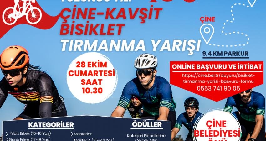 Çine Belediyesi, Cumhuriyet’in yüzüncü yılına özel Çine-Kavşit Bisiklet Tırmanma Yarışı