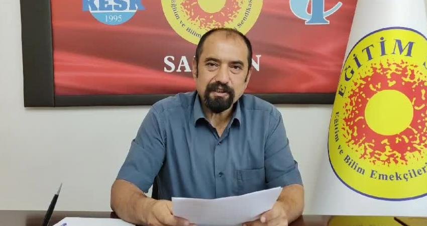 Eğitim Sen Samsun Şube Başkanı Ersin Gür, yeni eğitim öğretim