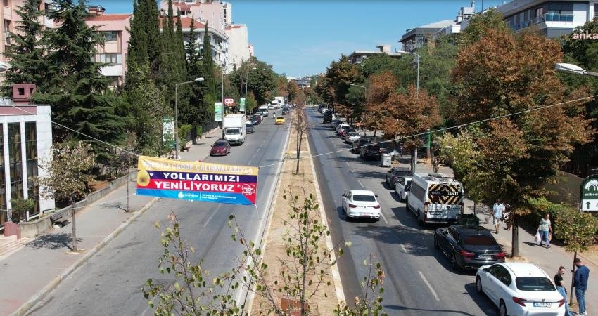 İstanbul Büyükşehir Belediyesi (İBB), Kadıköy Acıbadem'de yol düzenlemelerinin ve asfalt