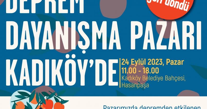 Kadıköy Belediyesi, depremzede çiftçilerin ürettiği ürünleri Kadıköy’e getirerek deprem dayanışma