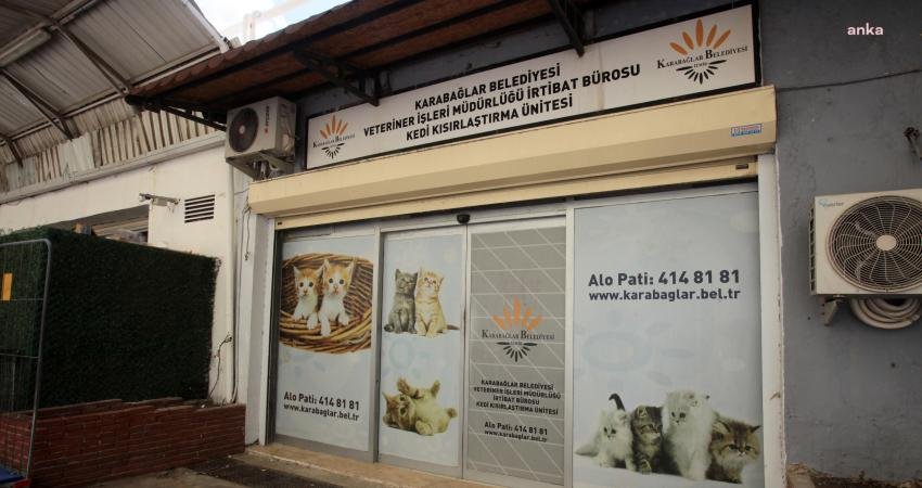 Karabağlar Belediyesi Veteriner İşleri Müdürlüğü’nün Uğur Mumcu Parkı içinde bulunan