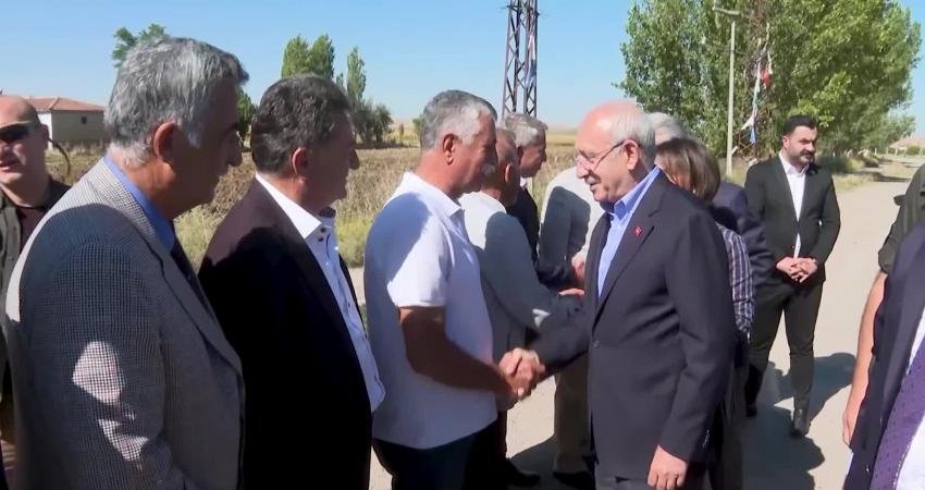 CHP Genel Başkanı Kemal Kılıçdaroğlu, Ankara'nın Bala ilçesi Kesikköprü köyünü
