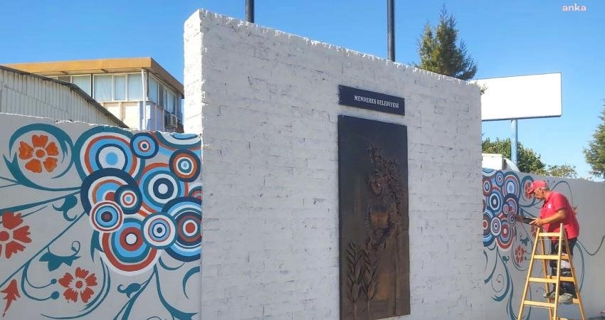 Menderes Belediyesi tarafından yapılan duvar boyama çalışmaları vatandaşlardan tam not