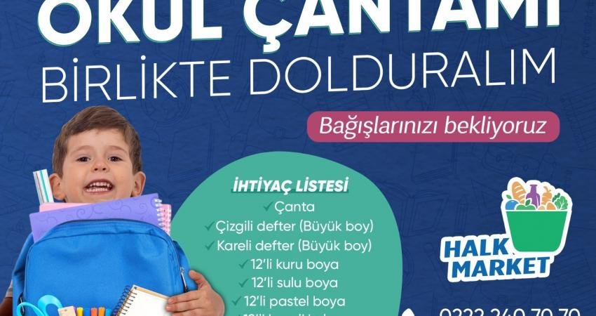 Odunpazarı Belediyesi’nden Halk Market Aracılığı ile Çocuklara Kırtasiye Yardımı Çağrısı Hayata geçirdiği 'Halk Market' aracılığıyla her yıl binlerce çocuğa kırtasiye