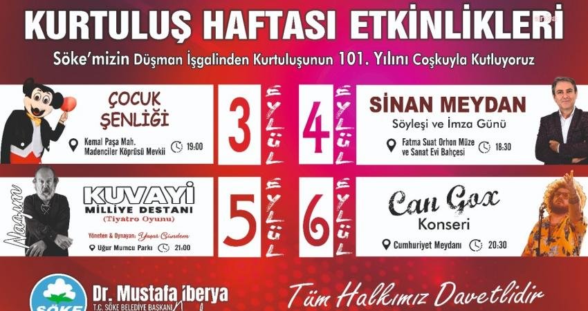 Söke Belediyesi, ilçenin kurtuluşunu düzenleyeceği bir dizi etkinlikle kutlayacak.