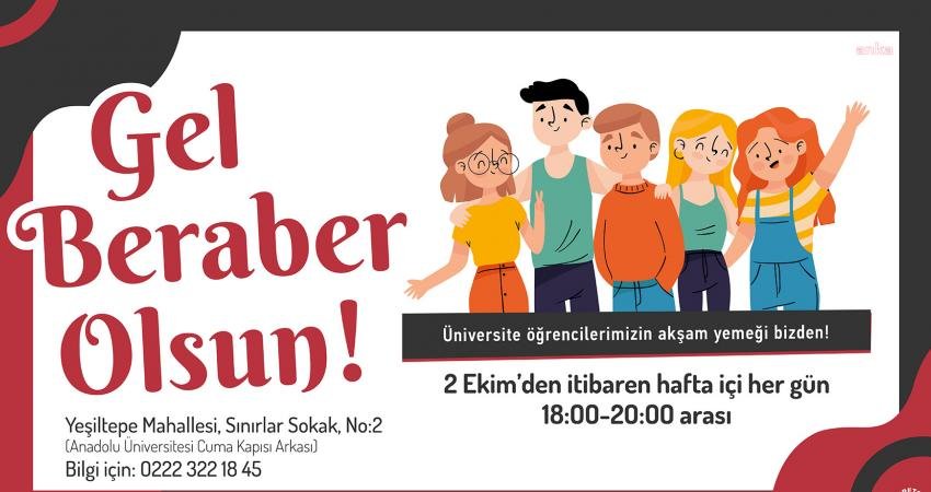 Tepebaşı Belediyesi’nin üniversite öğrencileri için hizmete sunduğu ücretsiz yemek hizmeti,