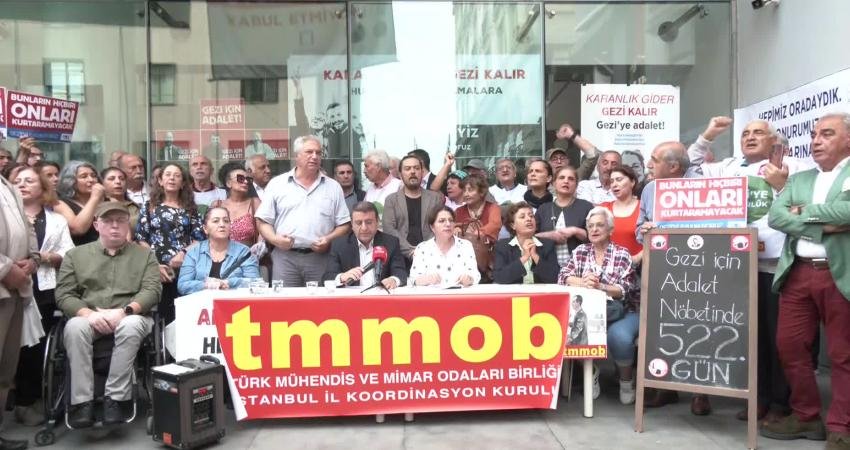 Türk Mühendis ve Mimar Odaları Birliği (TMMOB), İstanbul’da Yargıtay’ın Gezi