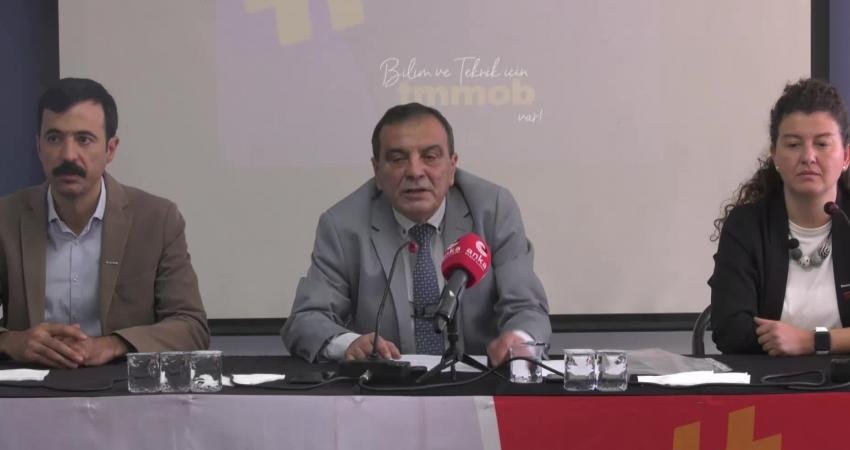 Türk Mühendis ve Mimar Odaları Birliği (TMMOB) Başkanı Emin Koramaz,