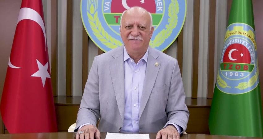 Türkiye Ziraat Odaları Birliği (TZOB) Genel Başkanı Şemsi Bayraktar, ağustos